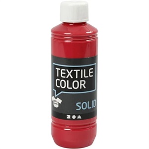 Textile Solid, rød, dækkende, 250 ml